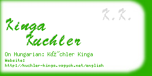 kinga kuchler business card